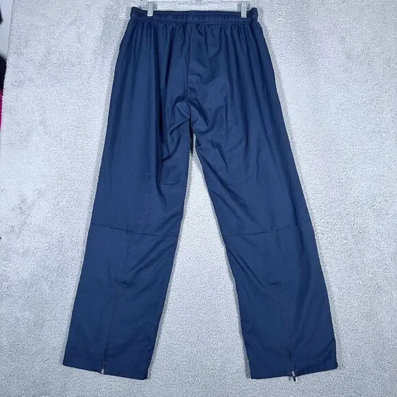 Nike Pants Womens‎ Size Large Blue Sweatpants Dri-Fit Lined Zip Ankle Drawstring - Picture 7 of 8